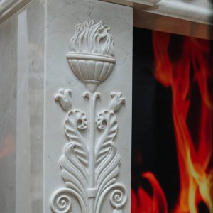 Биокамин в мраморном портале Firezo Diplomato, стандарт