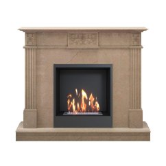 Биокамин в мраморном портале SteelHeat Lada S