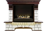 Биокамин в портале Firezo Pierre Luxe Темный дуб, стандарт