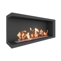 Биокамин угловой SteelHeat LONG 1200 левый