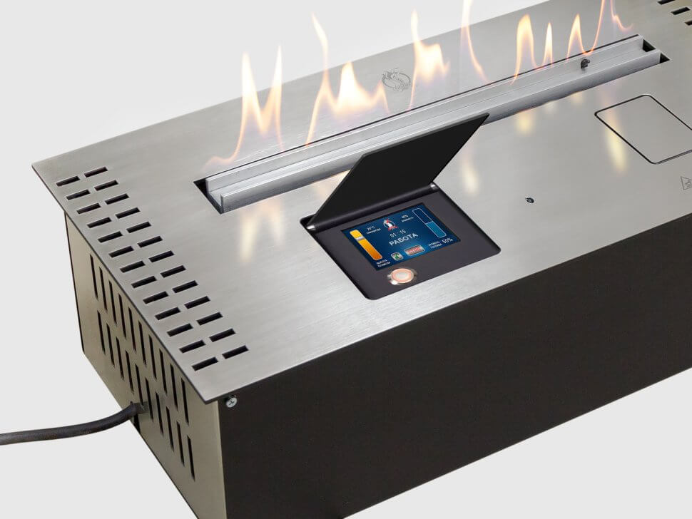Автоматический биокамин Lux Fire Smart Flame 1100 RC INOX
